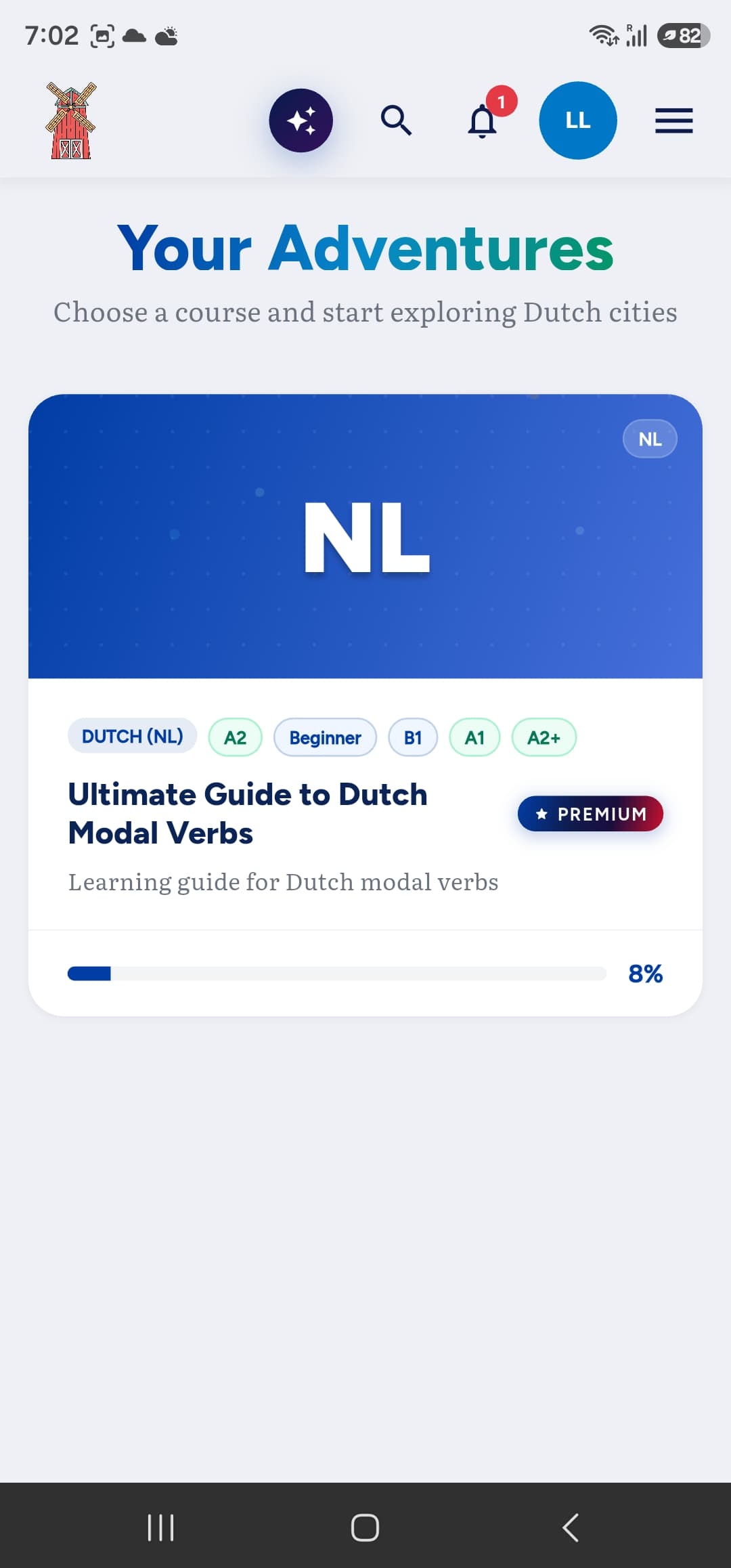 MyDutchJournal A1-B1 adventures on Android