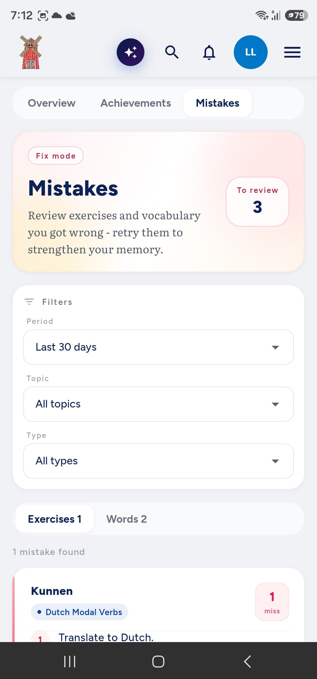 MyDutchJournal mistake-review on Android